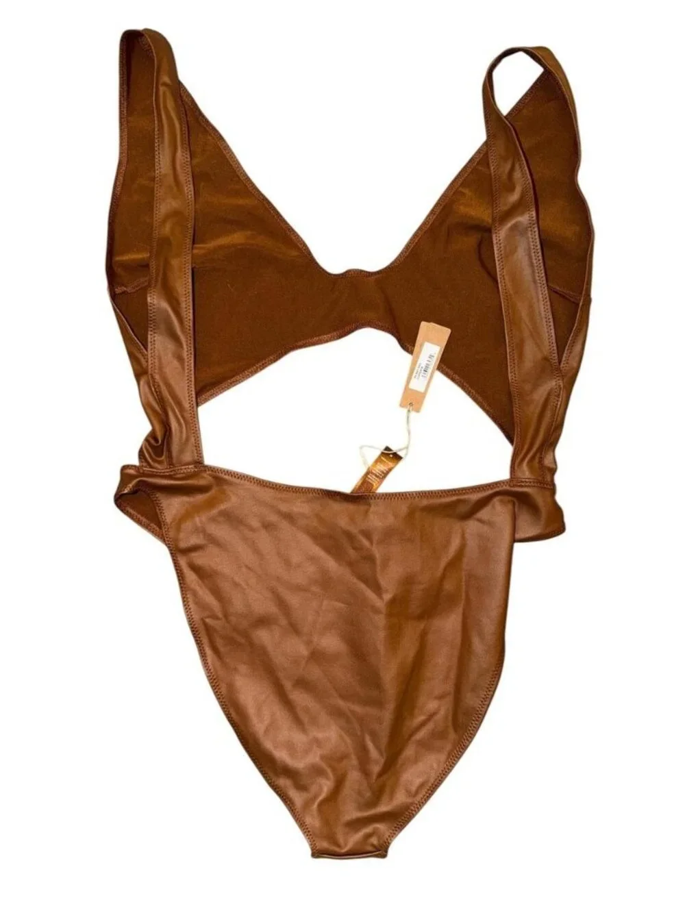 SKIMS Wet Jersey Cutout Bodysuit in the copper PN-BDY-0562 Size M